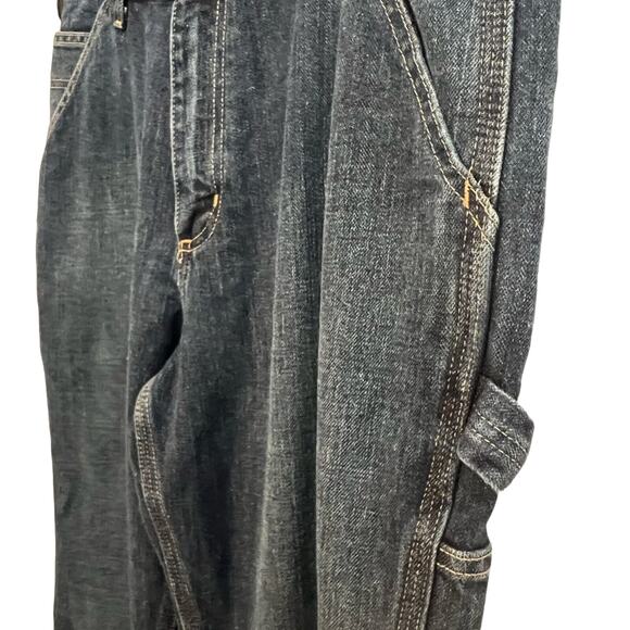Carhartt Blue Carpenter Jeans Cargo Pants Work Bottoms Denim Relaxed Fit W36 L30 - Picture 6 of 8